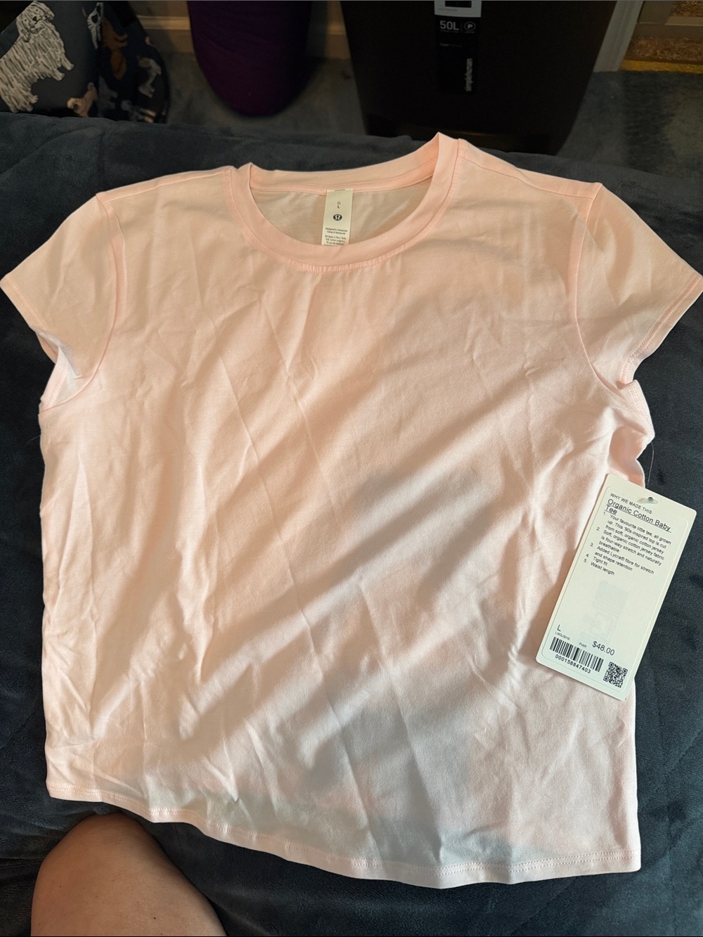 lululemon athletica Light Pink Short Sleeve Crew Tee